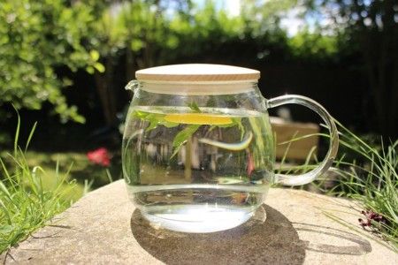 Water with lemon and mint